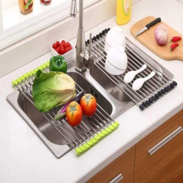 Fold-Able Stainless Steel Sink Racks